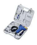 FR-301 Portable Desoldering Tool With Self Contained Vacuum in open case, showing handheld gun with 81 kPa vacuum and accessories, compact unit