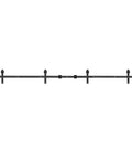 Durable Carbon Steel Double Barn Door Rail And Sliding Track System for easy no play install, three section splicing, 12 foot length