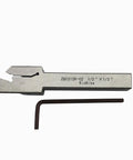 Half Inch Shank Indexable Lathe Grooving And Parting Tool Holder With Ten Tin Coated Carbide Inserts SP200 For Precise Grooving And Depth Of Cut
