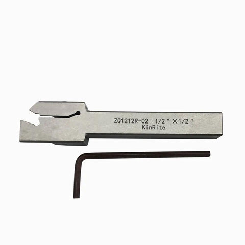 Half Inch Shank Indexable Lathe Grooving And Parting Tool Holder With Ten Tin Coated Carbide Inserts SP200 For Precise Grooving And Depth Of Cut