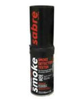 Smoke Sabre Aerosol Smoke Detector Tester Spray With Smokin Performance For Rapid Alarm Activation and Easy Cleanup No Mess Left Behind Includes 12 Portable 2.6 Oz Cans For Top Shelf Fire Safety, single can viewed from the front.