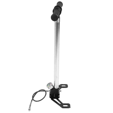 50 Cm Aramid Wire And Stainless Steel Spring Dive Oxygen Tank Pump Extension Hose with gauge, shown with inflator attachment