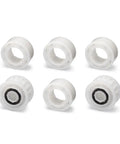 Genuine Replacement Guide Wheels Four Pack With Two Pulley Gears Fits Nautilus CC Plus Premier Supreme And Treadmills Runs Butter Smooth Holds Up Tight No Sweat Install Guaranteed - white rollers and gears