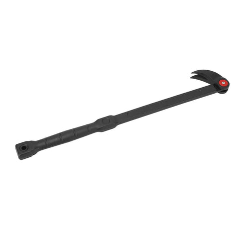 Heavy Duty Extendable Tire Pry Bar at a side angle, showcasing ergonomic grip and steel puller for smooth rim safe tire change.
