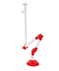 Laboratory Fume Extraction Exhaust Vent With 360 Degree Rotation, Ceiling Mount, White And Red, Heavy Duty PP And Aluminum Alloy Build