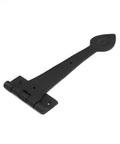 12 Inch Spade Tip Black Wrought Iron Strap Hinge for Gates and Doors, Heavy Duty Hardware, Rust Resistant, Antique Finish