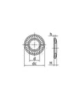 3 Pack M14 X 30 Belleville Washers Stainless Steel 304 Conical Disc Spring Cup Washers Heavy Duty Industrial Grade Fasteners For Automotive And Machinery 14mm ID 30mm OD 2.4mm To 3.7mm Thick, technical drawing