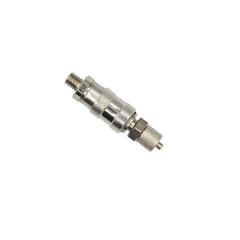 M5 4mm Quick Coupling Connector for RC hydraulic oil pump tank, metal, shown in detail