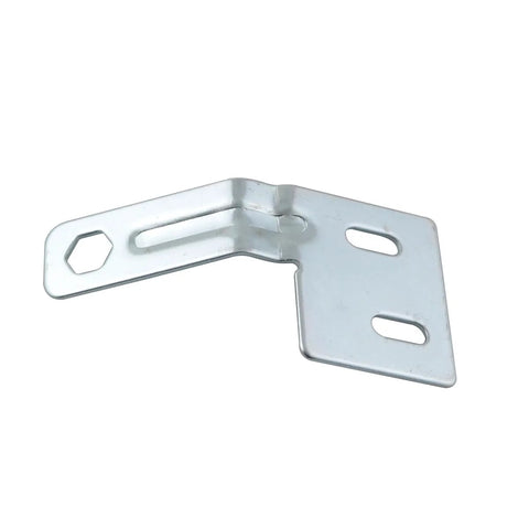Metal component from 8 Pieces Bifold Door Surface Aligners Repair Parts Kit For Sliding Closet Doors And Bifold Closet Hardware Replacement Including Metal Top Pivot Brackets For Easy Installation And Repair Of Foldable Wardrobe Doors Silver
