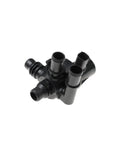 Heavy Duty Coolant Control Valve And Radiator Auxiliary Pump 22987493 detailed view, black plastic, for Chevy Volt 2011-2015.
