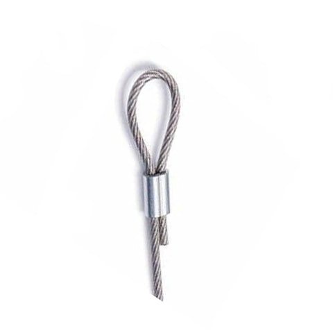 1/8 Inch Aluminum Crimping Sleeve Set For Wire Rope And Cable, Gritted Loop Ferrules, Durable Aluminum Crimp Ferrules, Easy To Use With Vise Or Pliers, Ideal For Dog Leashes And Cable Lines, 100 Pieces on wire rope loop