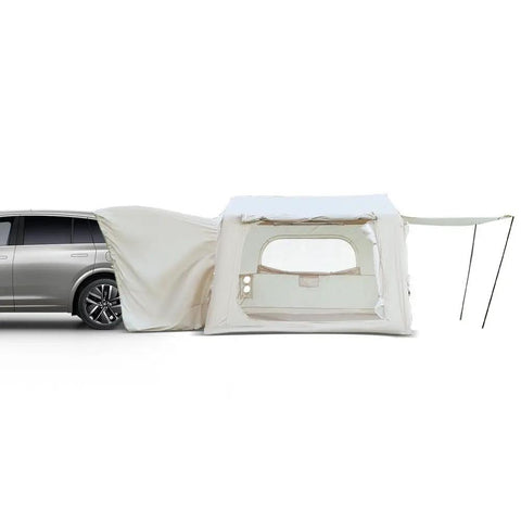 Quick Setup Camping Tent With Air Beams for Easy Outdoor Shelter No Poles To Mess With All Season Waterproof 210D Oxford Fabric attached to car