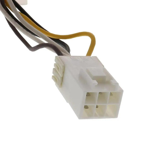 Washer Water Inlet Valve Assembly With Built In Thermistor And Vacuum Breaker 6 Pin Wire Real Time Temperature Sensing And Auto Inlet Flow Control For Smooth Laundry Sessions, 6-pin connector
