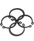 Heavy Duty Black External Circlips M3 To M42 Size C Type Snap Rings And Bearing Washers made from tough 65mn manganese steel.