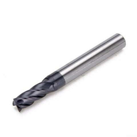Solid carbide end mill, 6mm diameter, 4-flute, AlTiN coated, right-hand cutter