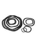 Top Gear 1 To 50 Pcs Manganese Steel Wave Gaskets Washer Set In Various Sizes Including M4 M5 M6 M8 M10 Up To M118 And The Big M38x46x0 Option, black wave washers of varying sizes.