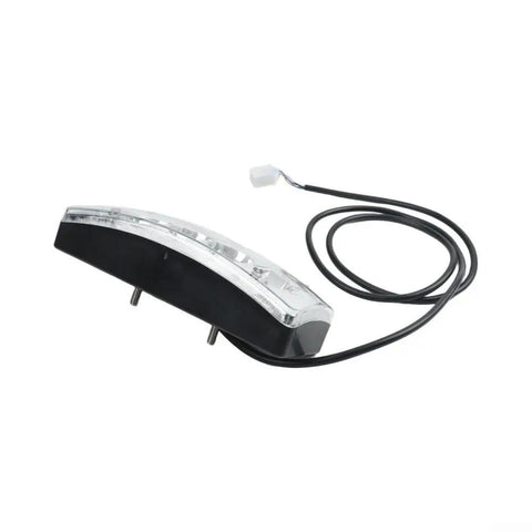 Upgrade Your Ride With This Sweet All-In-One E-Bike LED Taillight That Rocks 36V And 48V Systems While Serving As A Super Bright Brake Light, Turn Signal, And Tail Light For Maximum Night Visibility So You Stay Safe In Heavy Traffic. black ABS e-bike LED taillight with cable and mounting posts