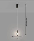 Nordic Minimalist Pendant Light With Glass Ball Shade And Metal Base Adjustable Hanging Lamp For Bedroom In Black