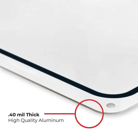 Aluminum Warning Sign 8x12 Inch Caution Plate For Office Use No Nonsense High Definition Waterproof Ink Dual Purpose Retro Wall Decor Recycle Paper And Cardboard Symbol Durable Metal Notice 20x30 Cm, corner hole detail