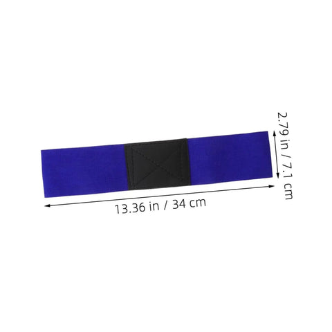Golf Swing Analyzer Arm Training Aid And Corrector Dual Use For Practice Or Home Sessions, blue adjustable strap shown.