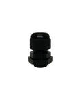 Single black PG9 nylon cable gland from Cable Gland Kit 10Pcs PG9 Black PA66 Waterproof Adjustable Nylon Cable Glands With Gasket for 4 to 8mm Cables