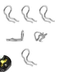 Six Pack Caliper Cotter Pin Set For Bicycle Disc Brakes Replacement Clips Snap Rings Stainless Steel Durable Fit Shimano