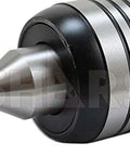 Close-up of 3MT Medium Duty Live Center With MT3 Morse Taper Triple Bearing Lathe Center, showcasing 60-degree point and triple bearing design.