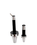 Heavy Duty CNC Collet Assortment Tailored For 45 Degree Blind Boring Machine Tasks Featuring BT50 BSA Quick Change Setup with two sizes of collets.