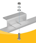 Z Mounting Brackets For Solar Panels 50W To 300W Set Of 4 Durable Aluminum Racks with assembly hardware visible