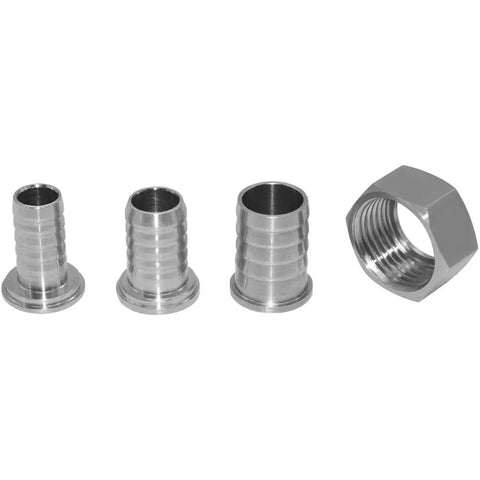 Stainless Steel Garden Hose Swivel Fitting With Three Quarter Barb To Three Quarter GHT Female Threaded Adapter For Quick No Fuss Hose Repair And Leak-Free Connections, stainless steel parts