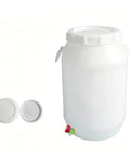 Go To Large Open Top Plastic Storage Barrel 30L HDPE Drum With Wide Mouth Screw Lid And Lock Ring Airtight Water And Food Storage