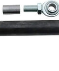 Cut To Fit J Bar Style Panhard Bars Ungelded Kit With Custom Length Up To 27 Inch Center To Center 0.250 Inch Wall One And A Half Inch Steel Tubing 4 Inch Drop Includes Threaded Insert And Rod Ends. black steel J-bar panhard bar kit with rod end and insert