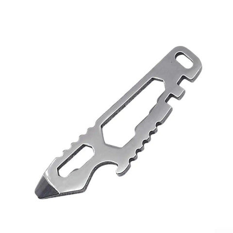 Handy Stainless Steel Pocket Tool With Hex Wrench And Bottle Opener, sleek and portable for camping and hiking use