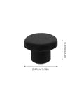 100Pcs Silicone Hole Plugs 3mm Round Button Caps With Heat Resistant And Dust Proof Protection Easy Install For Home And Industrial Control Panels Keeps Buttons Clean And Soft Touch Pro Grade black silicone 3mm plug shown with size markings