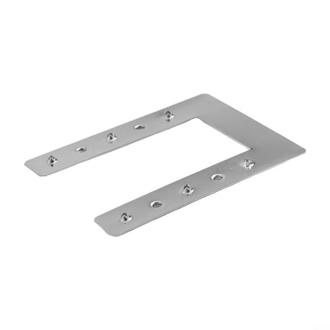 Tough As Nails Stainless Steel Solar Panel Grounding Washer For Rooftop And Ground Mount Systems Featuring Foolproof Cable Clamping and Smooth Installation Built Legit Durable For Any Photovoltaic Project, showing the washer's flat design and mounting holes.