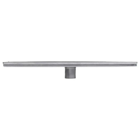 No Fuss 48 Inch Linear Shower Drain Grate With A Clean Square Hole Grid Built Tough Using 316 Marine Grade Stainless Steel, top view.