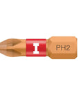 PHL No. 2 S-B PH2 25/1 Inch T-D TEK Diamond Insert Bit, Steel, 1-Inch, Diamond Coated, for No-Slip Grip and Precision Screw Driving