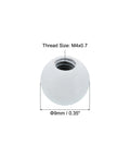 M4 Ball Nuts Knob Set White 30 Pack Steel Ball Caps For Furniture Cabinets Drawers Lamps And DIY Decor 9mm Diameter M4x0.7 Thread