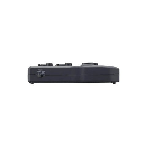 Side view of Two Channel USB Audio Interface For PC Mac And iPad With Two XLR TRS Combo Inputs MIDI I O And RCA Outputs