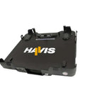Heavy Duty Laptop Docking Station Featuring Advanced Port Replication Dead Simple Setup And Secure Quick Release Lock Built Like A Tank For Hard Core Field Crews, top view with USB ports.