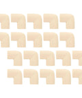 Beige Corner Protectors 20 Pack For Picture Frames, TVs, Mirrors And Fragile Art, Easy No Tool Edge Guards For Shipping And Exhibitions