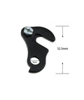 Two Pack Bicycle Derailleur Hanger Plate For Shimano And SRAM Rear Derailleur Fit Converter Adapter Dropout Black Metal Tail Hook shown with dimensions