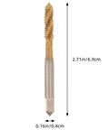 Thread Repair Tool For 1/4-20 Threads, Heavy Duty High Speed Steel Tap With Spiral Tip, 3-Flute Design Delivers Fast, Precise Threading For Pros And DIY Projects, 2.71in length