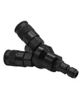 Aluminum Round Pneumatic Manifold Kit With Three 3/8 Inch Steel Automotive Couplers And One 3/8 Inch Steel Plug Preassembled for installs