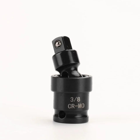 Flexible Three Eighths Inch Drive Impact Universal Joint Built Tough With CR-MO Steel, corrosion-resistant black finish, front view