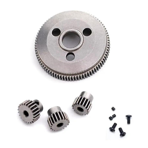 Beefy 86T Metal Spur Gear Set With 17T 19T 21T Pinions For 1 to 10 Scale 2WD RC Cars Compatible With Stampede Rustler