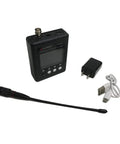 Must Have Frequency Counter For Ham Radio And CB From 27 MHz To 3000 MHz With CT CSS DCS Decoder, display, antenna, charger, USB cable.