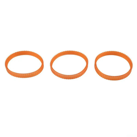 Three Pack Electric Planer Drive Belts 238mm By 9.6mm Double Cog Ribbed Replacement Kit For N1923BD 1900B FP0800 KP0810C BKP180 225007 Orange