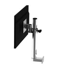 Rock Solid Wall Mounted Aluminum Swivel Monitor Arm With Full Extension Bracket For Heavy Duty Industrial Desk Setup, side view.