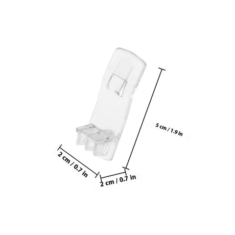 50 Pack White Plastic Shelf Support Pegs For Cabinets And Living Room Shelves, dimensions shown, sturdy construction